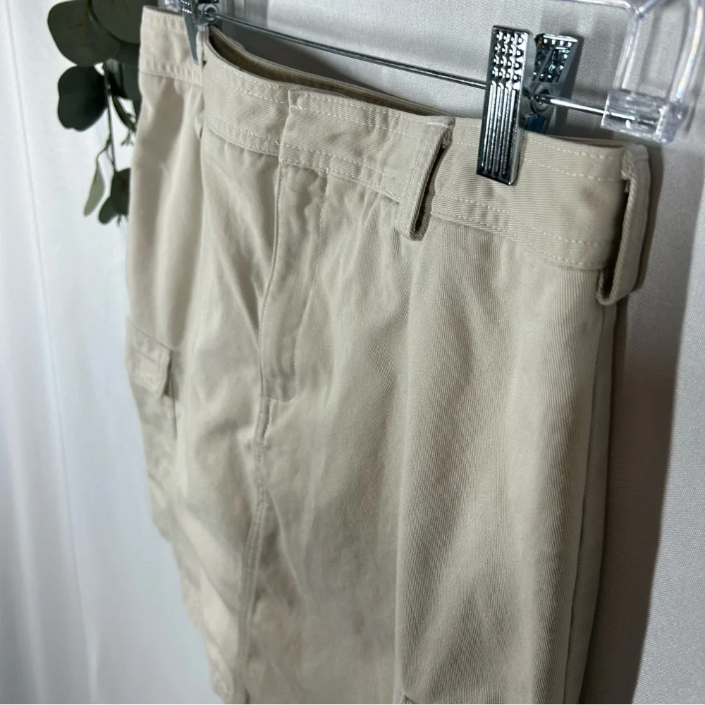 Dockers | 100% Cotton Mini Skirt Khaki Light Cream Y2K Preppy Women’s Size 8